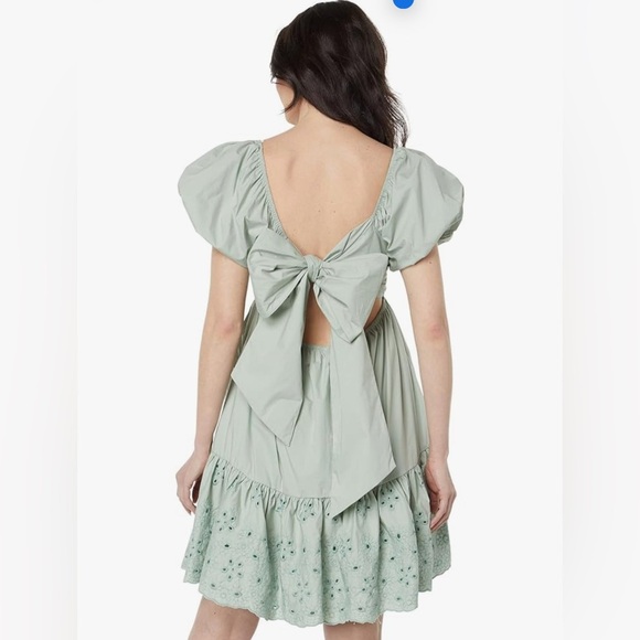 NEW EN SAISON Juliet Mini Dress in Seafoam - Picture 4 of 9